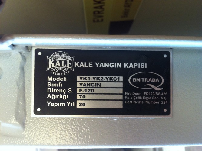 Sistem Odası Yangın Kapısı